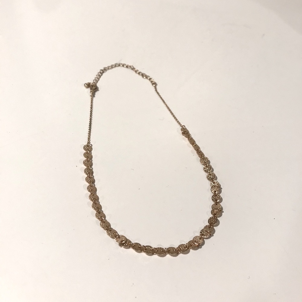 Gold sequin choker, adjustable